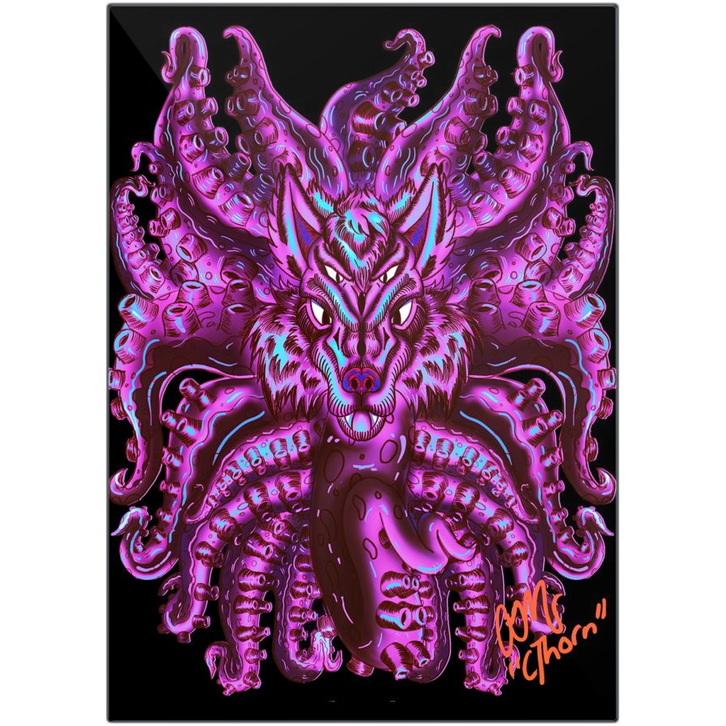Cotton Candy Wolf Tulu Metal Print AMCThorn Art