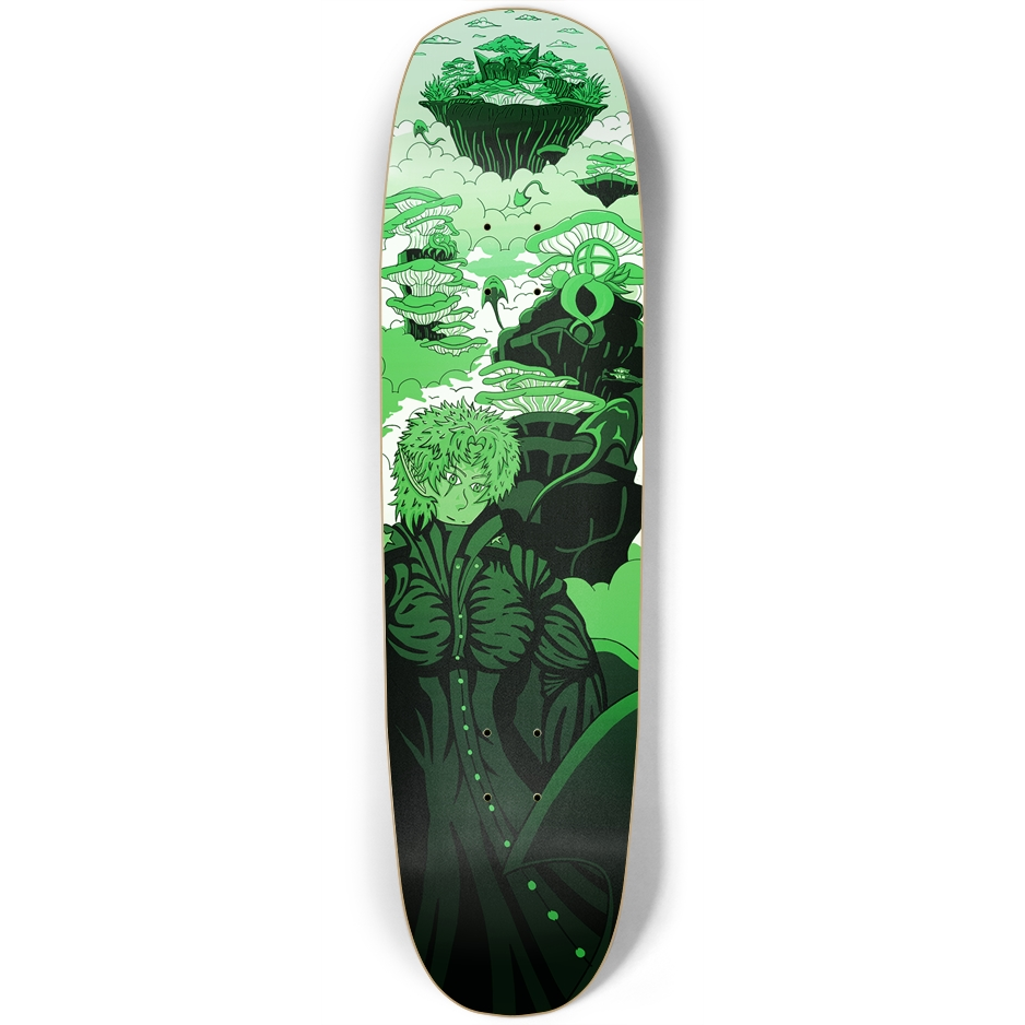 Sky Ray Commander Lime Square Nose Skateboard