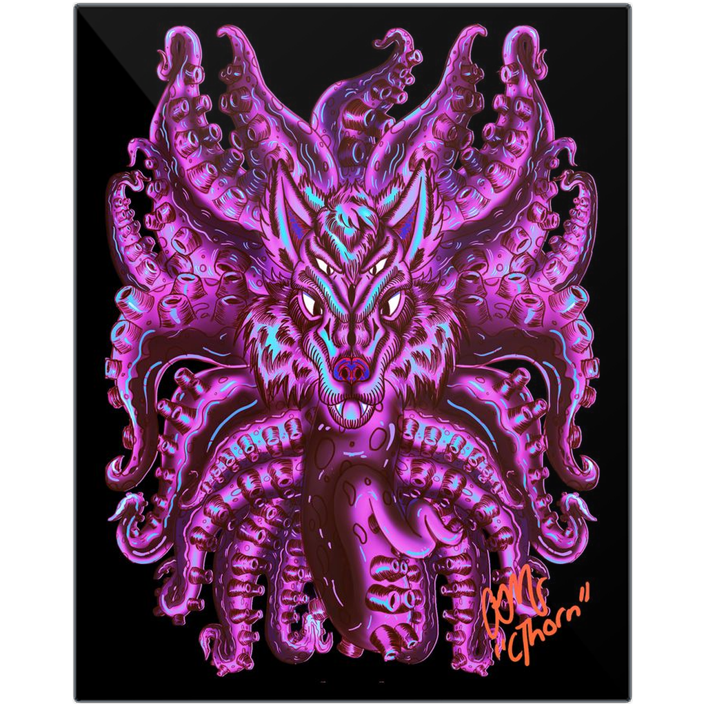 Cotton Candy Wolf Tulu Metal Print AMCThorn Art