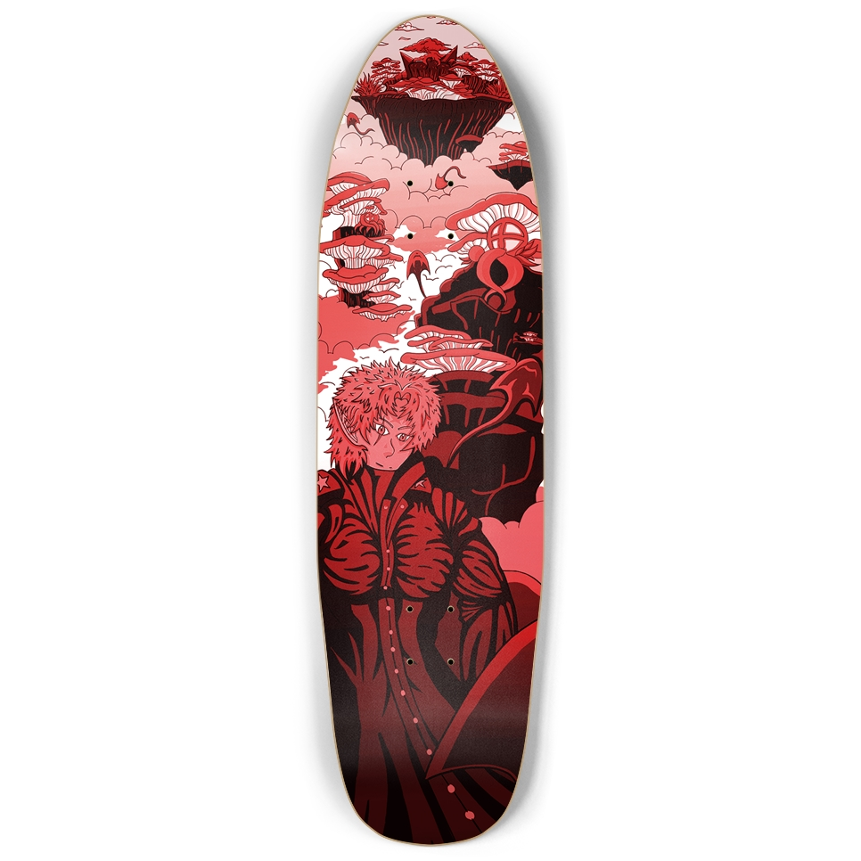 Sky Ray Commander Red Punk Nose Skateboard
