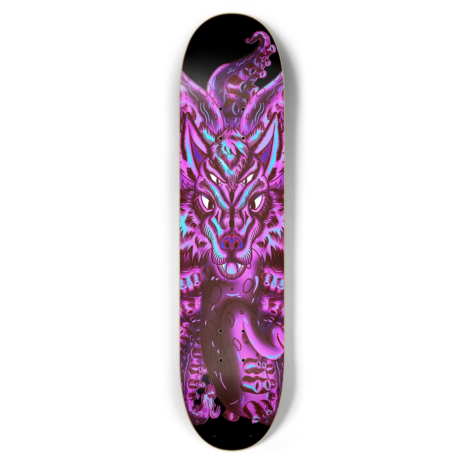 Cotton Candy Wolf Tulu 7.62" Skateboard
