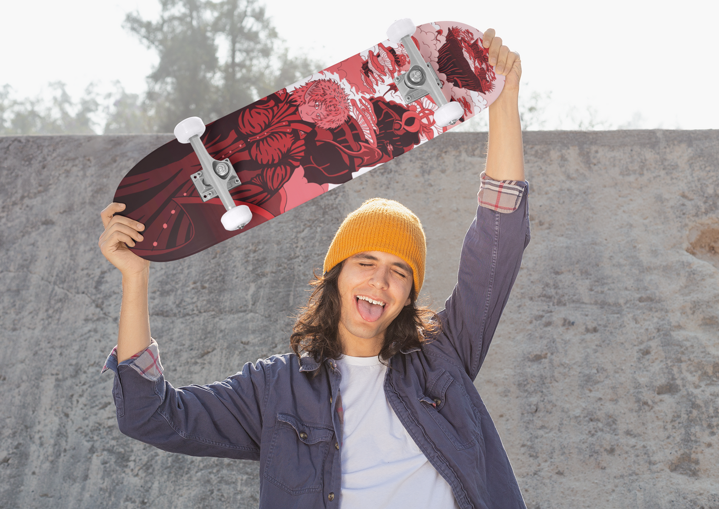 Sky Ray Commander Red 8.25" Skateboard