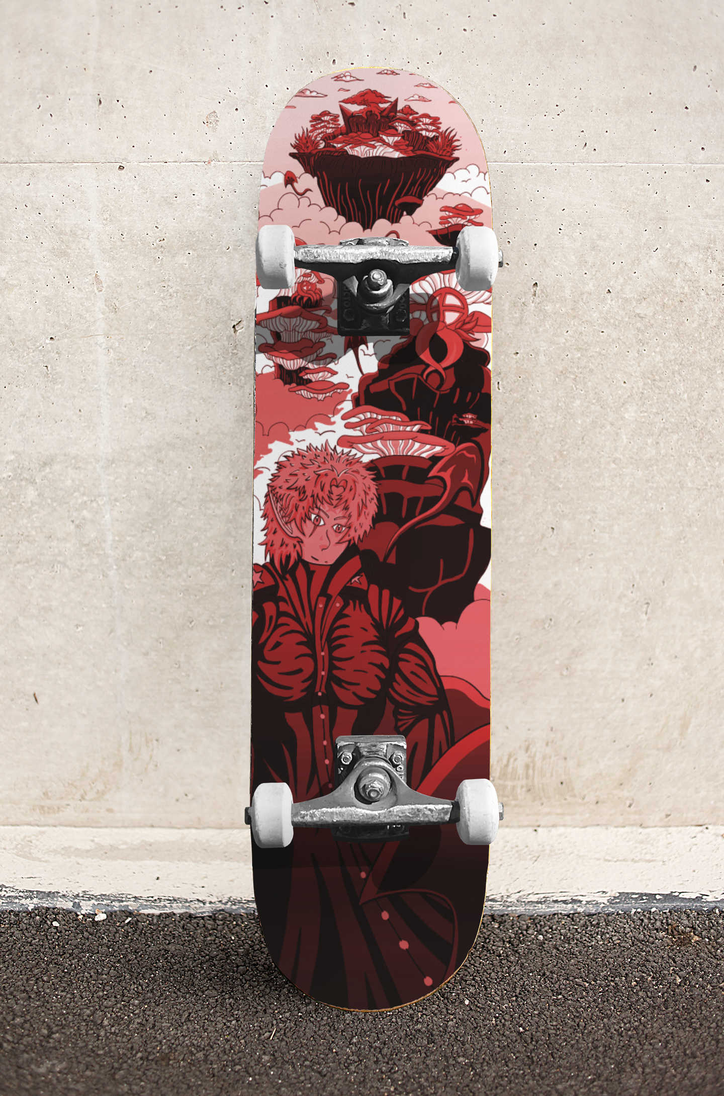 Sky Ray Commander Red 8.25" Skateboard