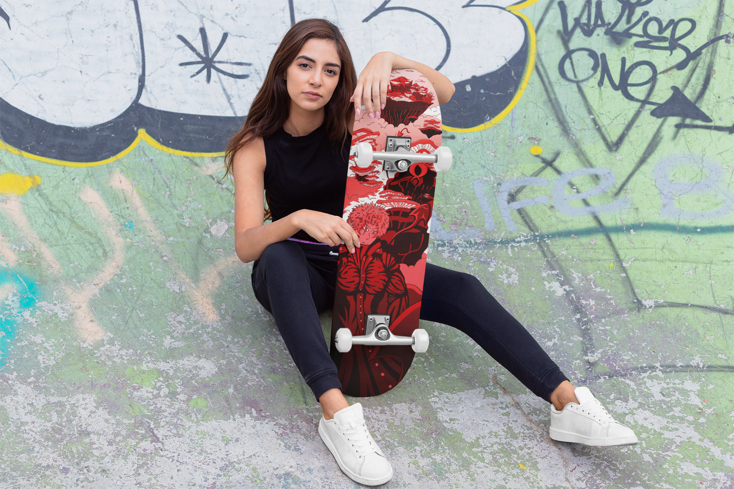 Sky Ray Commander Red 8.25" Skateboard