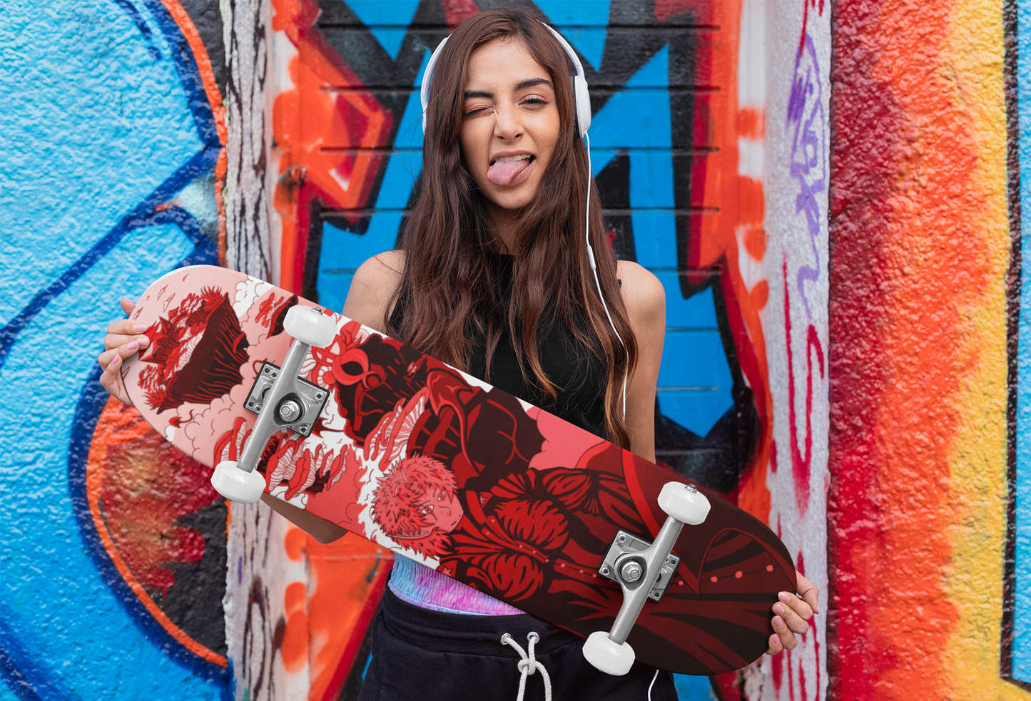 Sky Ray Commander Red 8.25" Skateboard