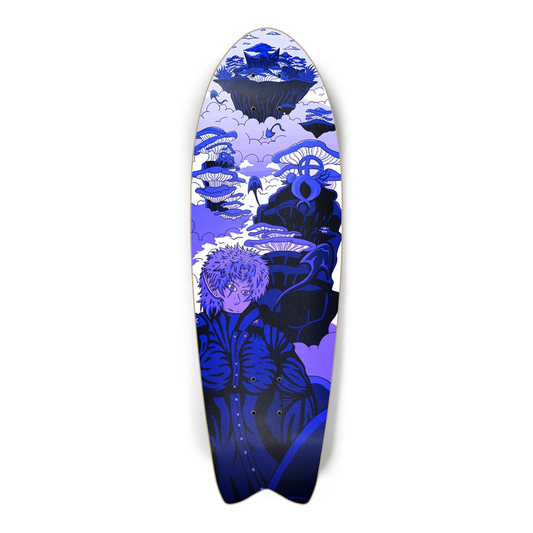 Sky Ray Commander Blue Fish Tail Skateboard