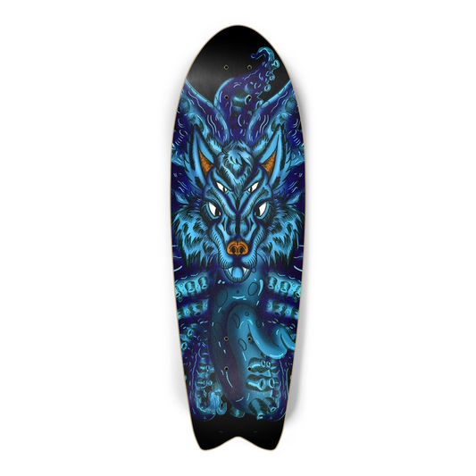 Blue Wolf Tulu Fish Tail Skateboard