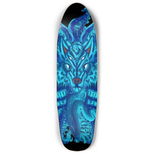 Deep Blue Wolf Tulu Punk Nose Skateboard