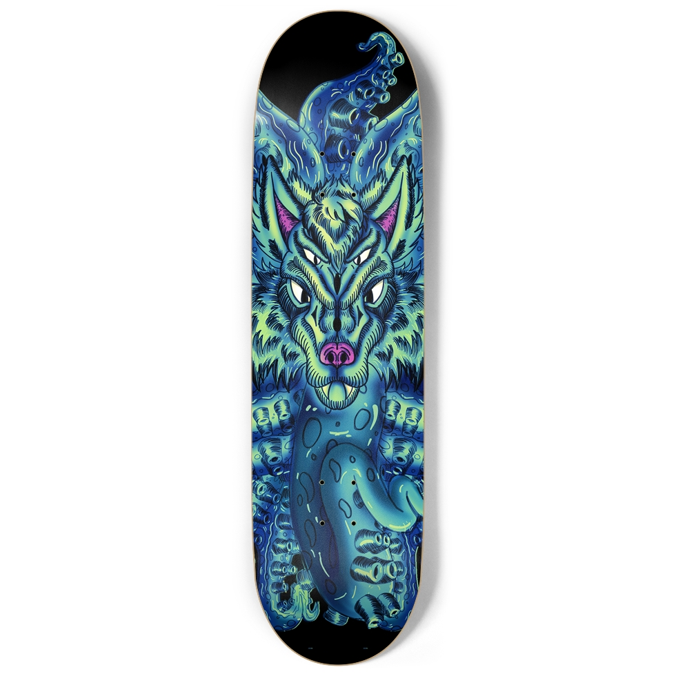 Deep Blue Sea Wolf Tulu 9" Skateboard