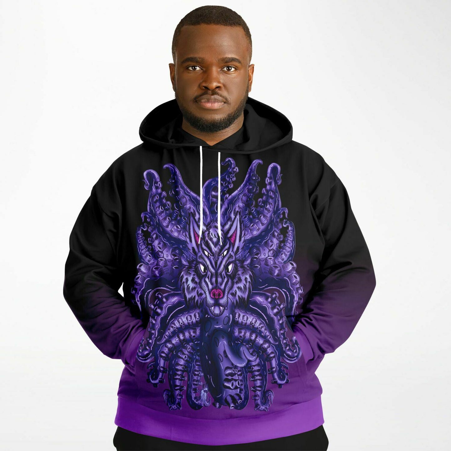 Deep Purple Wolf Tulu Athletic Plus-size Hoodie copy Subliminator