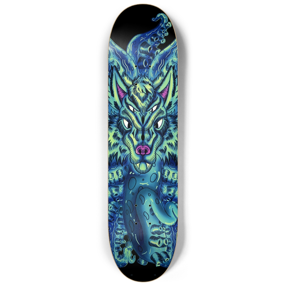 Deep Blue Sea Wolf Tulu 8.25" Skateboard