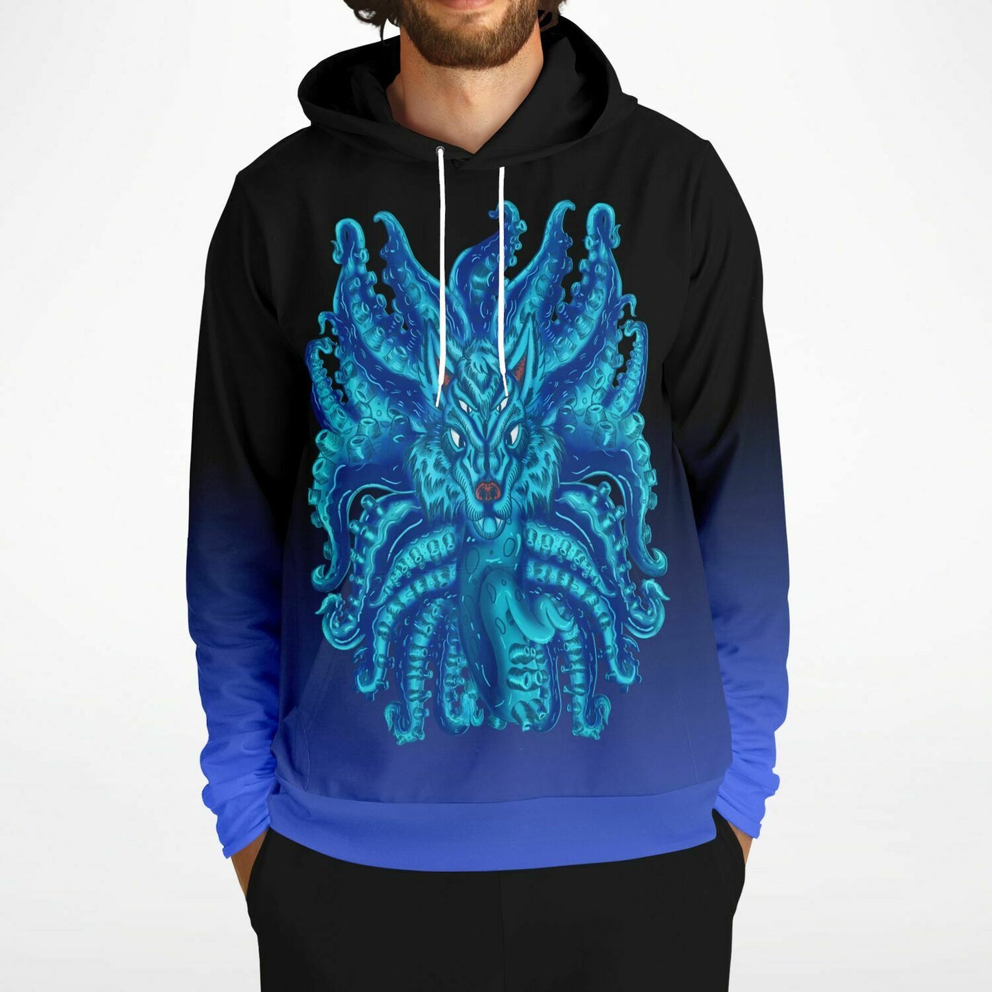 Deep Blue Wolf Tulu Athletic Hoodie Subliminator