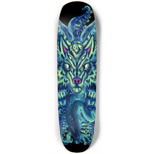 Deep Blue Sea Wolf Tulu Square Nose Skateboard