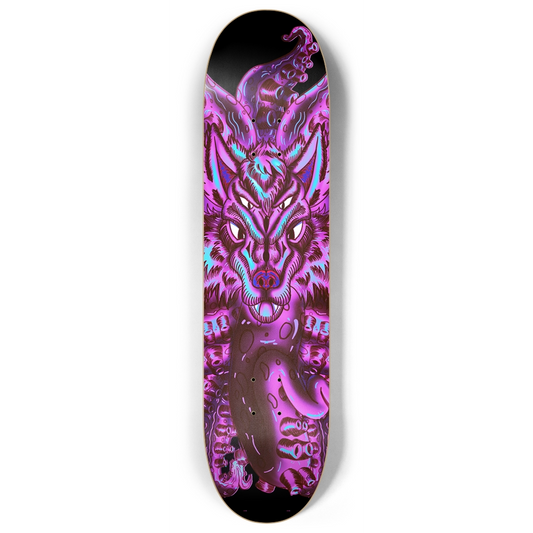 Cotton Candy Wolf Tulu 8" Skateboard