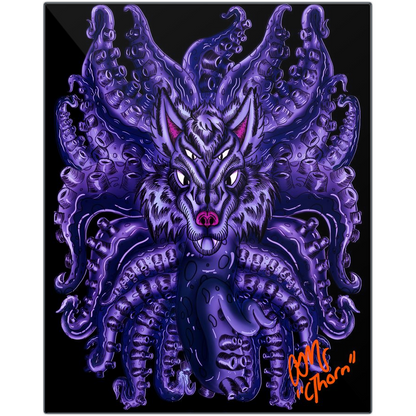 Deep Purple Wolf Tulu Metal Print AMCThorn Art