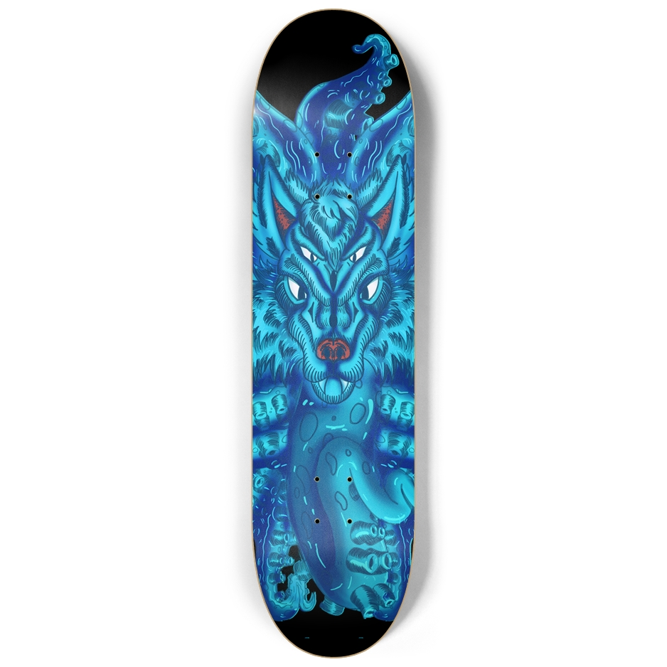 Deep Blue Wolf Tulu 8.25" Skateboard