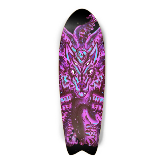 Cotton Candy Wolf Tulu Fish Tail Skateboard