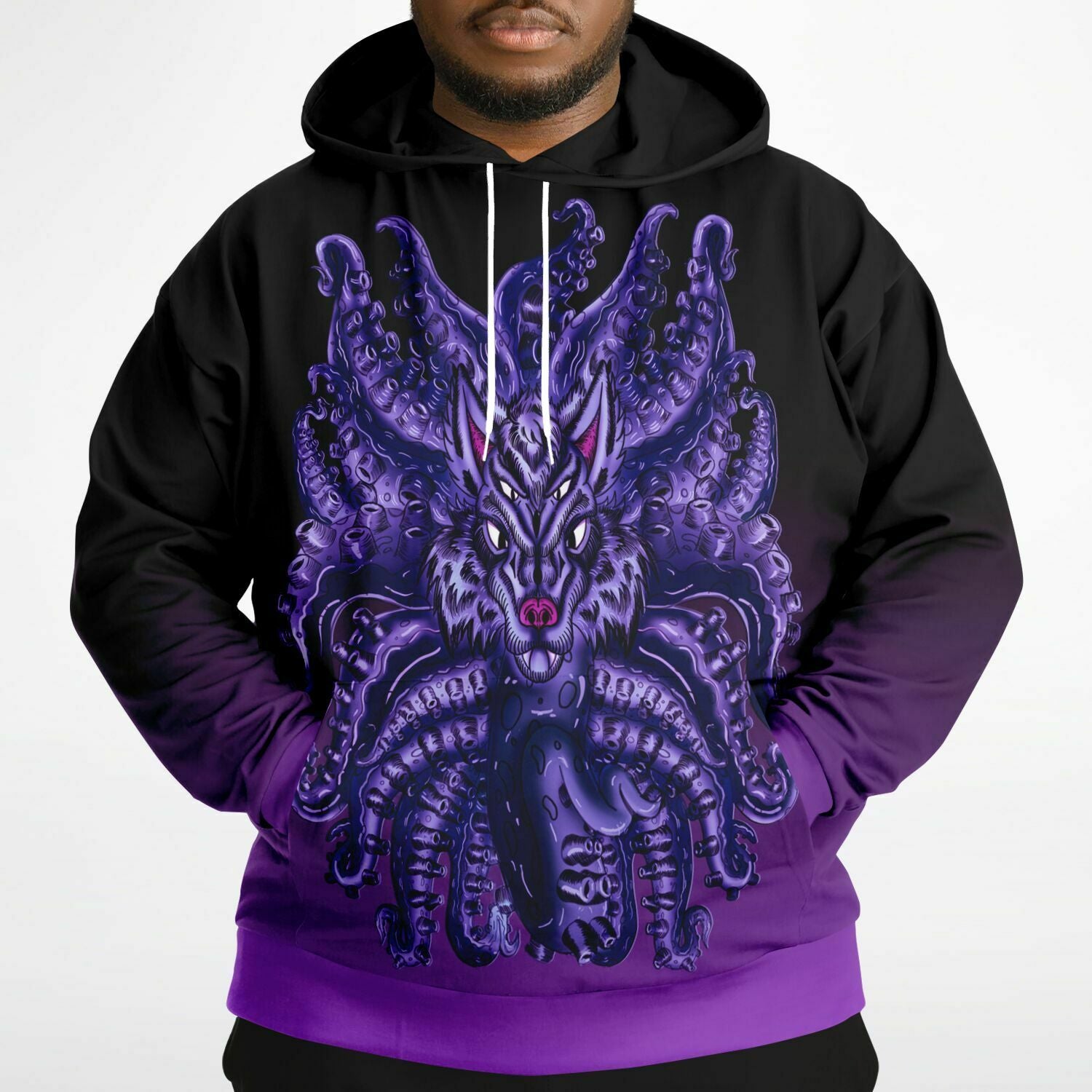 Deep Purple Wolf Tulu Athletic Plus-size Hoodie copy Subliminator