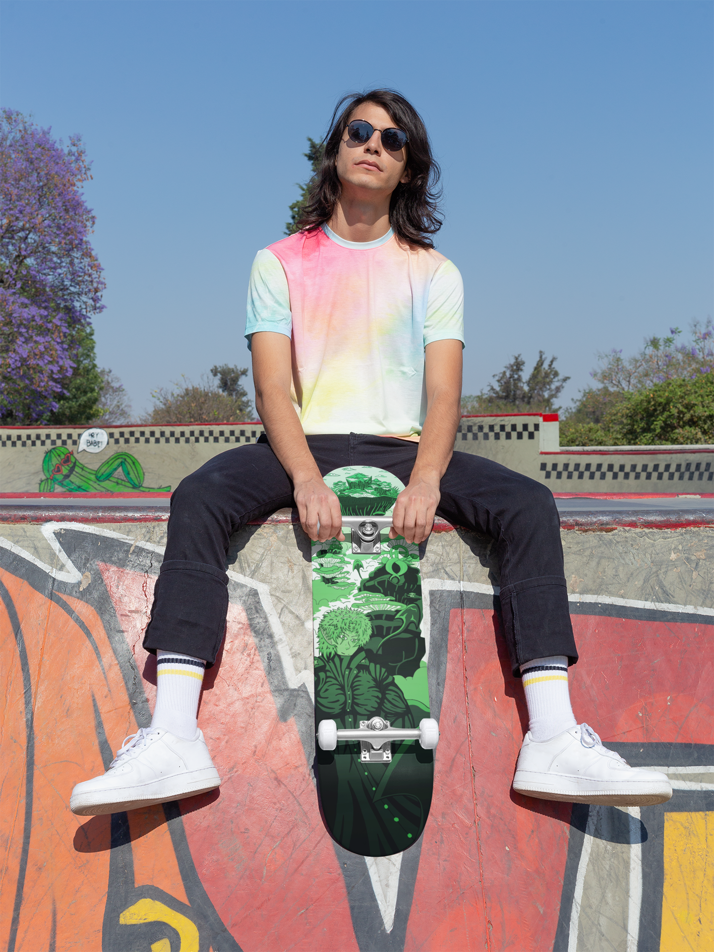 Sky Ray Commander Lime 7.62" Skateboard