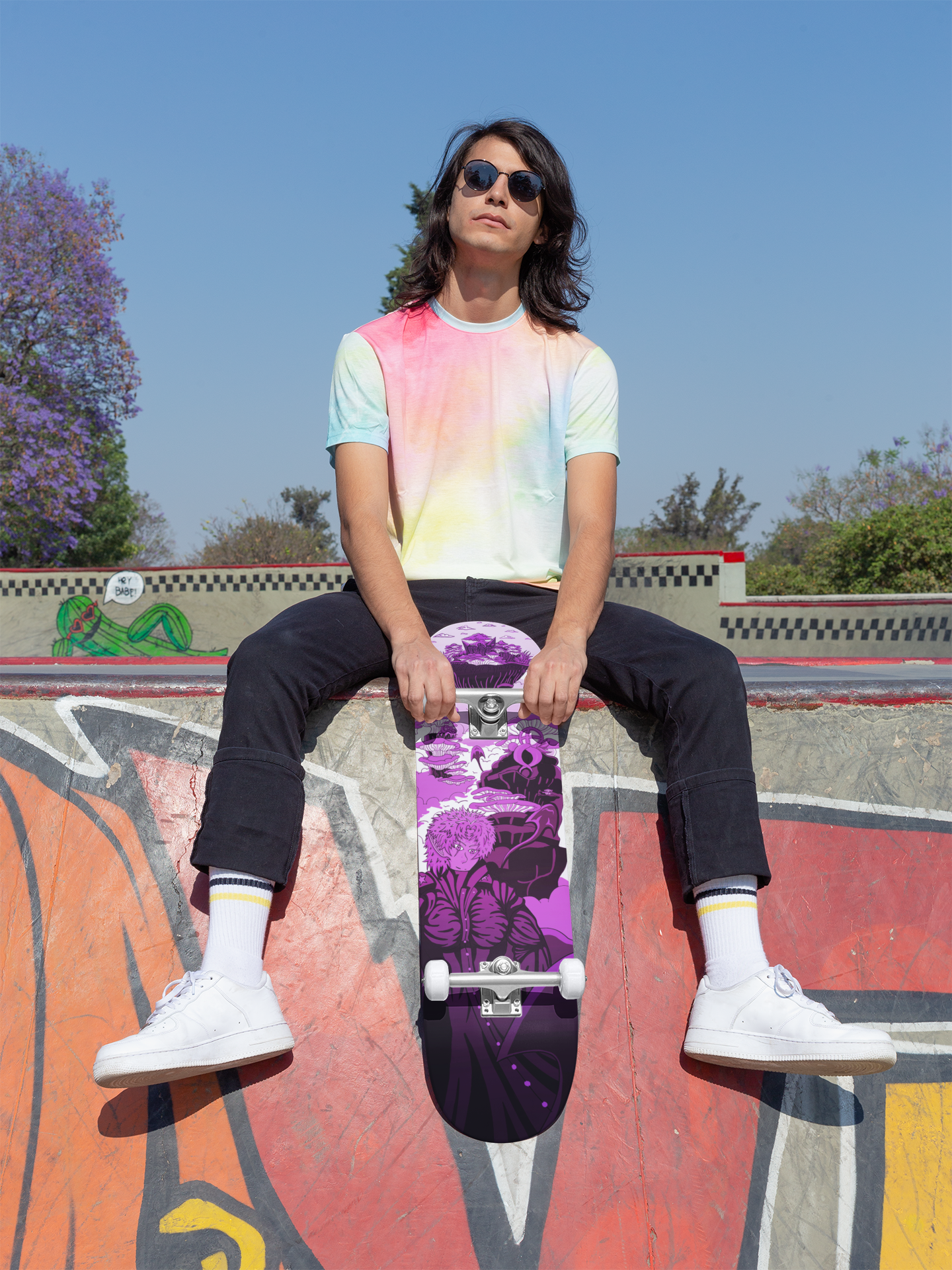 Sky Ray Commander Violet 7.75" Skateboard