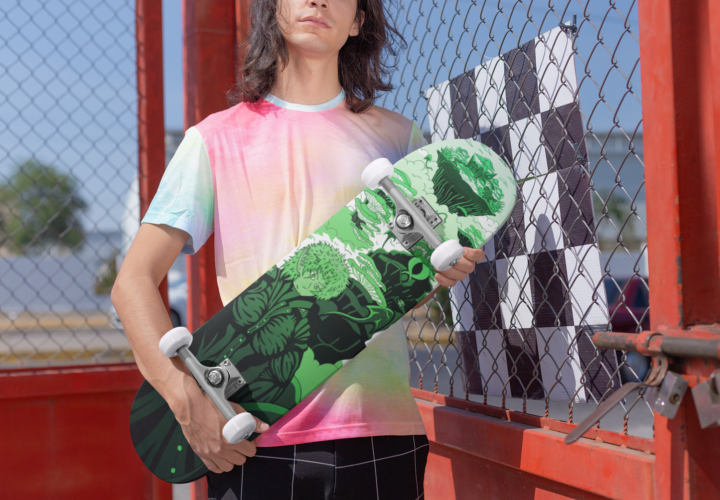 Sky Ray Commander Lime 8" Skateboard