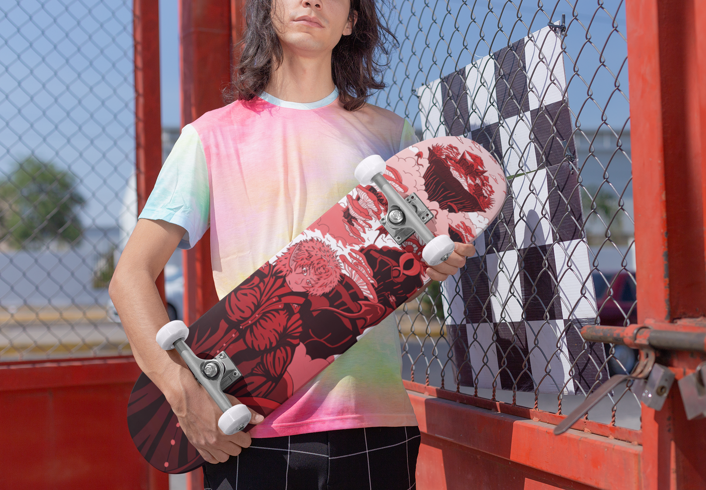 Sky Ray Commander Red 9" Skateboard