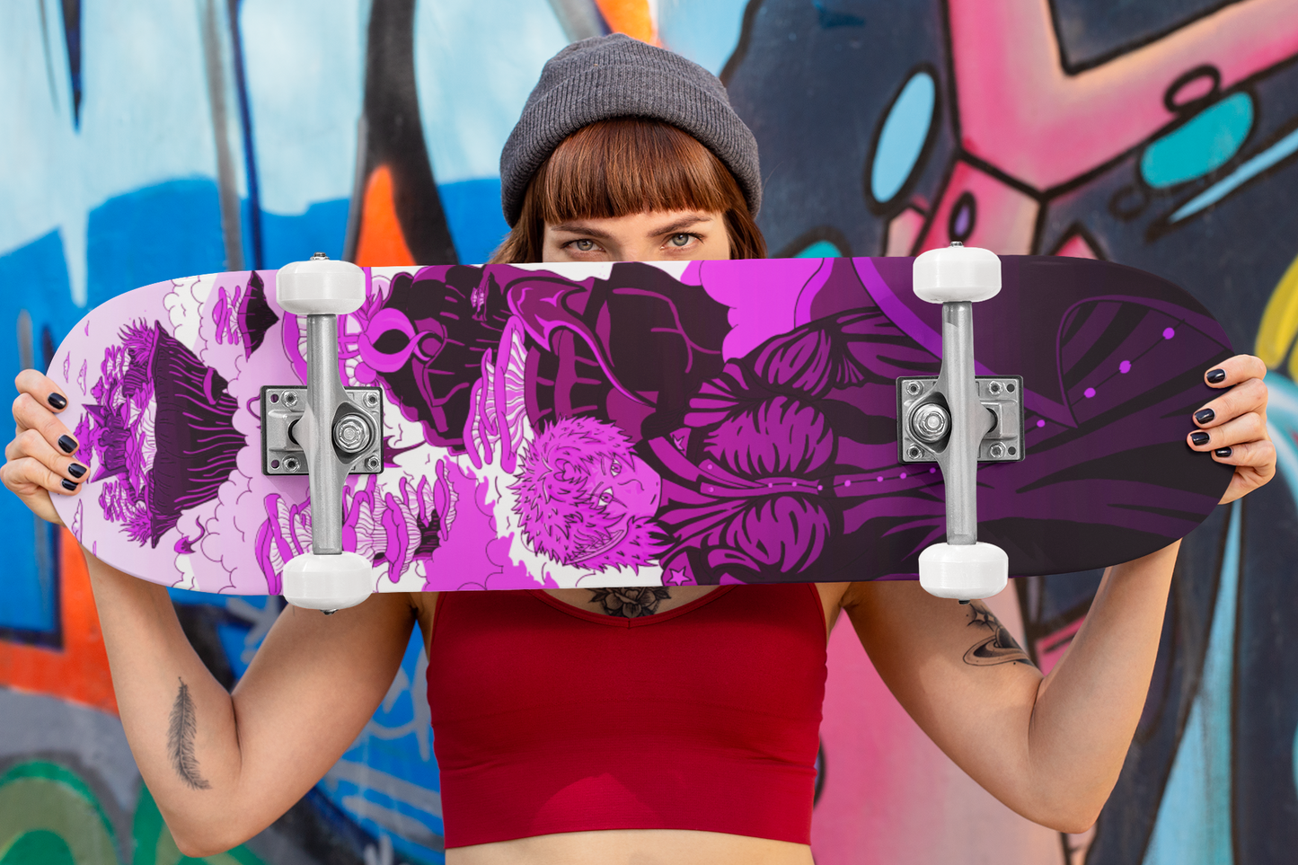 Sky Ray Commander Violet 7.25" Skateboard