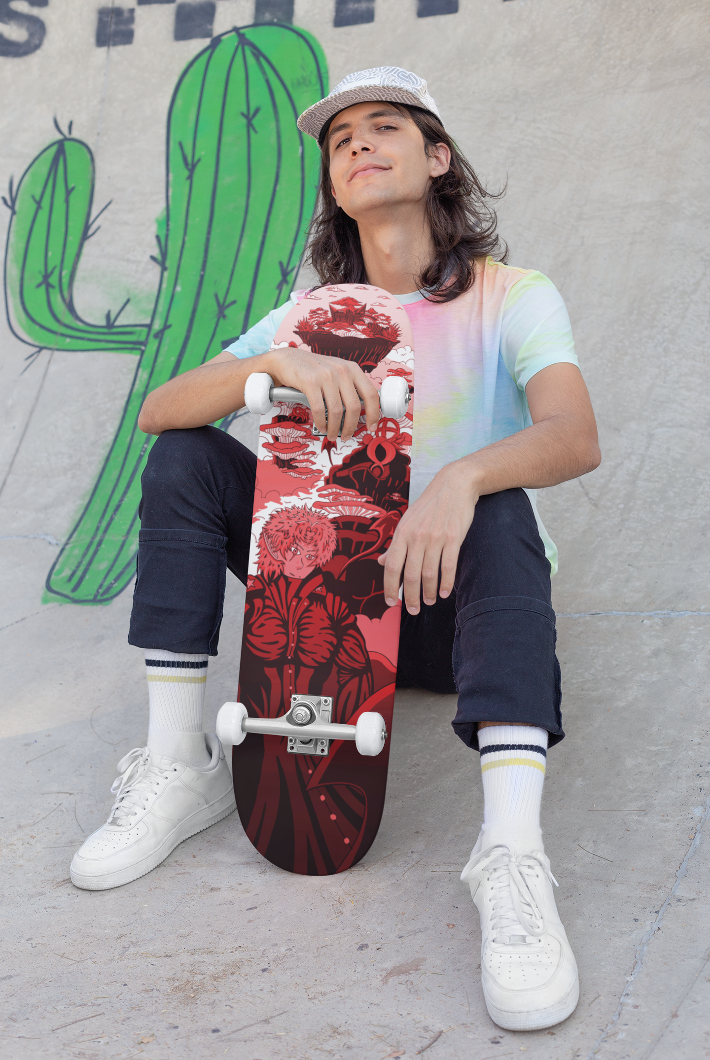 Sky Ray Commander Red 9" Skateboard