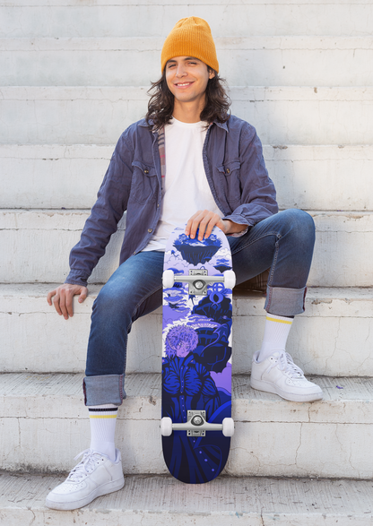 Sky Ray Commander Blue 7.87" Skateboard