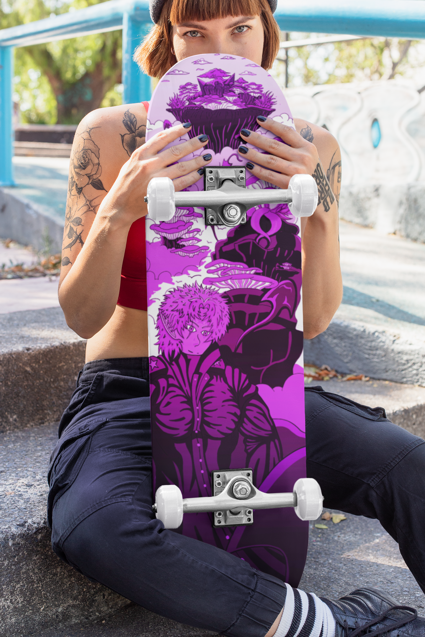 Sky Ray Commander Violet 7.25" Skateboard