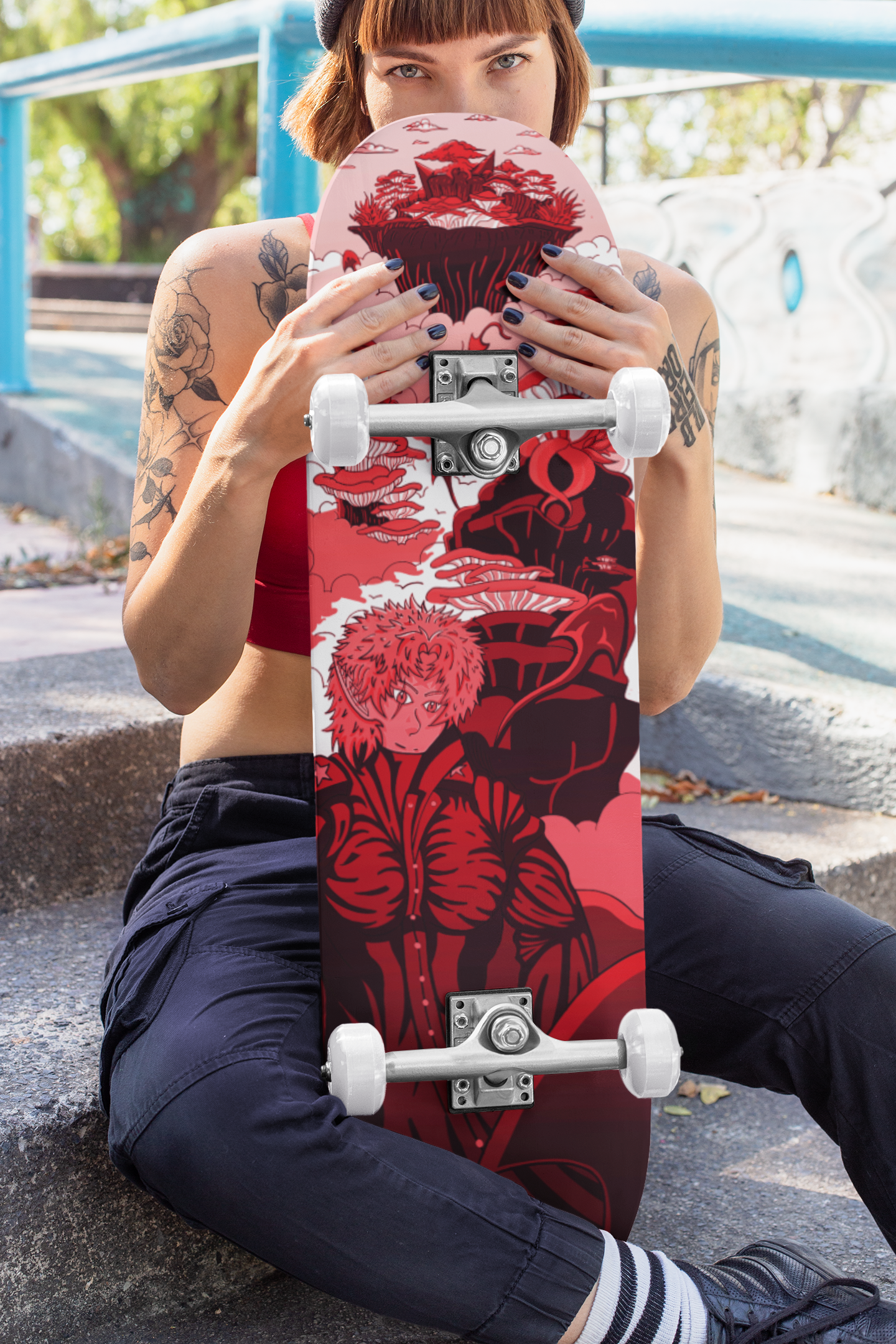 Sky Ray Commander Red 7.62" Skateboard