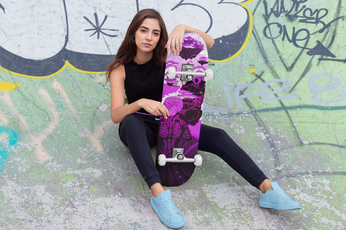 Sky Ray Commander Violet 7.75" Skateboard