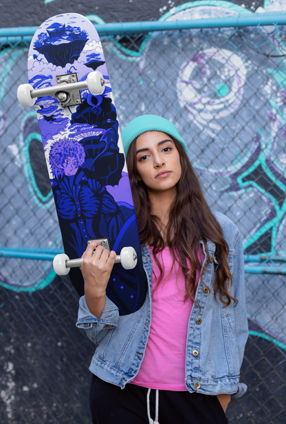 Sky Ray Commander Blue 9" Skateboard