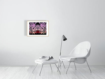 Trippy Pink ChaosHeart Giclée Print - AMCThorn Art